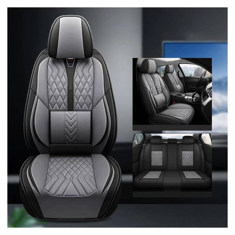 VKVZGPRARW Auto Sitzbezug Für VW Für P&assat Für B5 B6 B7 B8 Für P&eugeot 307 Für CC 301 Für Q50 QX50 EX Autositzbezüge Vollständiger Satz(Grey) von VKVZGPRARW