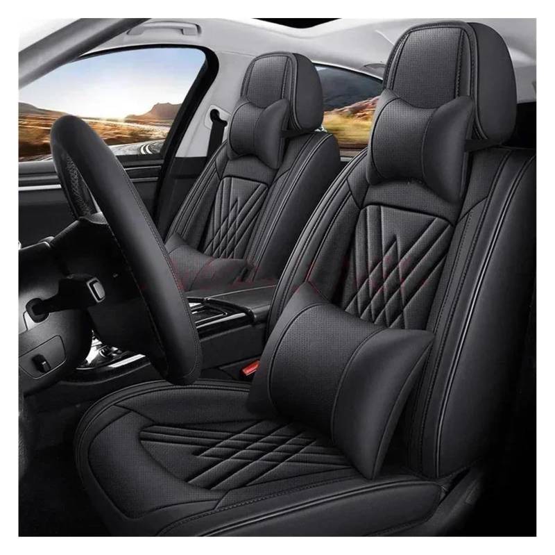 VKVZGPRARW Auto Sitzbezug Für Vectra B Innenzubehör Sitzschoner Autositzbezug Universal Style 3D Autositzbezüge(Luxury Black) von VKVZGPRARW