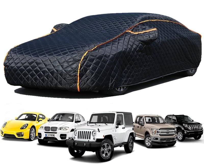 Autoabdeckung für Toyota Highlander Hybrid Autos Allwetter Wasserdicht Hagelschutz(Black) von VLLTWLPOV