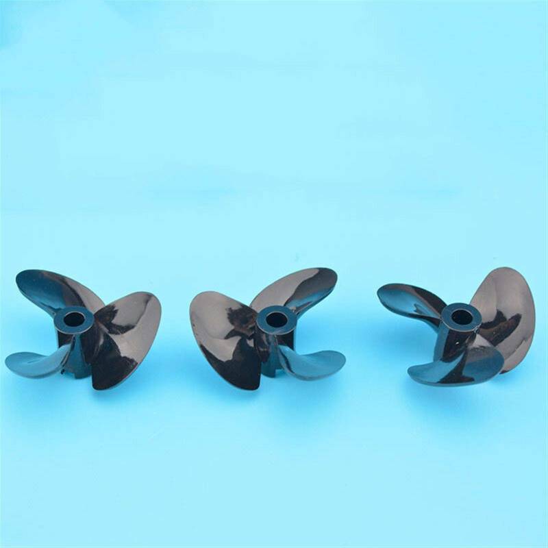 VLZUNO Geschwindigkeitsschraube, 4 mm Prop, RC-Boot, 3-Blatt-Propeller, hohe Zähigkeit, DREI Klingen, Paddel, 4 mm Prop-Welle Propellerstützen(D34mm Reverse 4mm) von VLZUNO