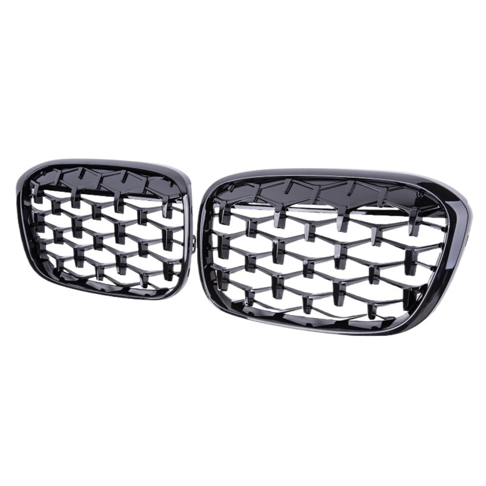 Kompatibel Mit X1 F48 F49 2016 2017 2018 2019, Vordere Zentrale Niere des Autos, Wärmeableitungsgitter Vorne, Haubenschutzgitter Kühlergrill Doppelsteg(Full Black) von VNABIA