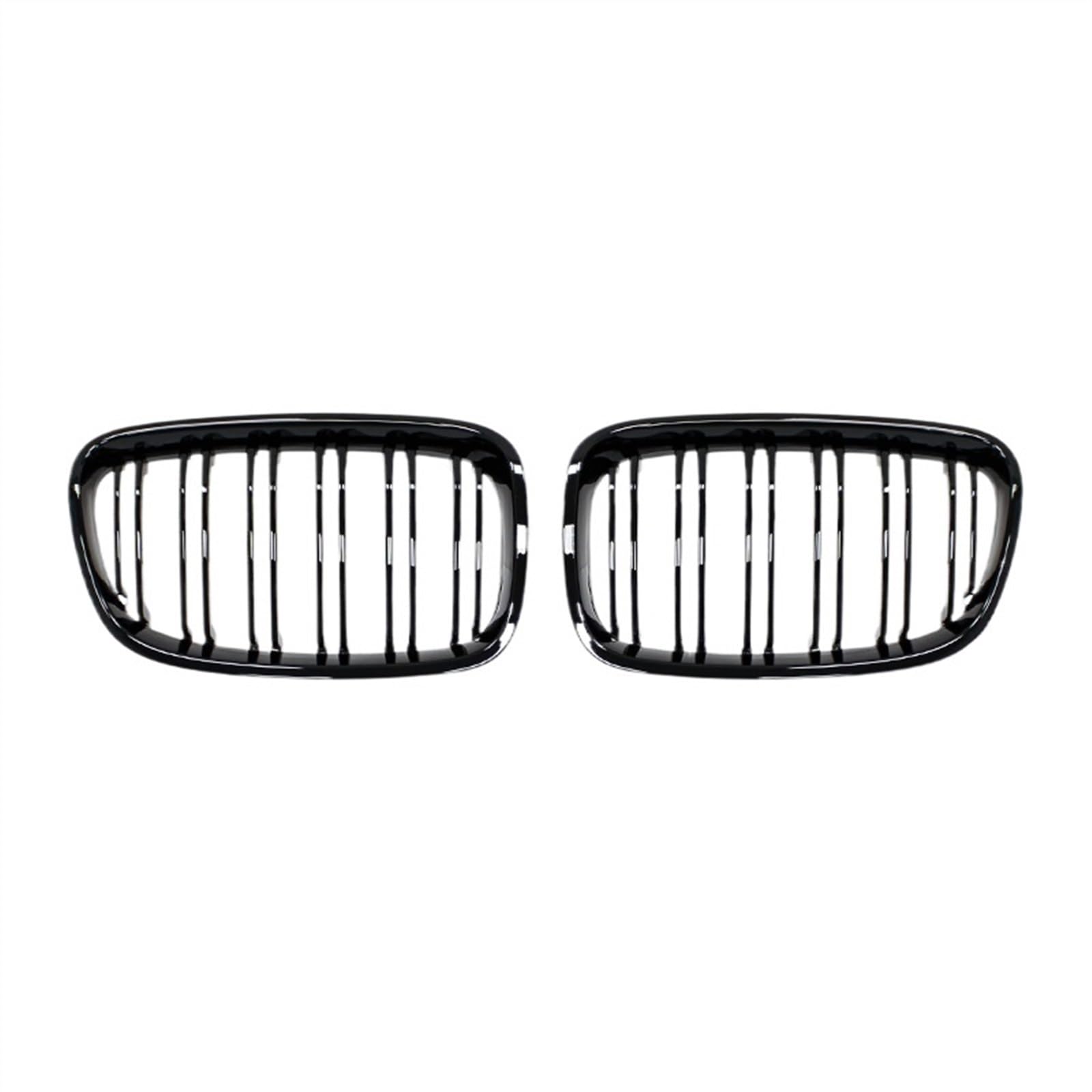 VNABIA Kompatibel Mit 1er F20 F21 2011 2012 2013 2014 Auto Frontstoßstange Nierengrill Ersatz Doppellamellen Schwarz Gitter Kühlergrill Doppelsteg(Gloss Black) von VNABIA