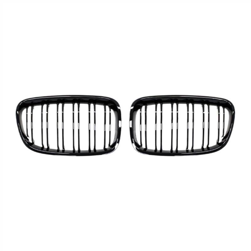 VNABIA Kompatibel Mit 1er F20 F21 2011 2012 2013 2014 Auto Frontstoßstange Nierengrill Ersatz Doppellamellen Schwarz Gitter Kühlergrill Doppelsteg(Gloss Black) von VNABIA