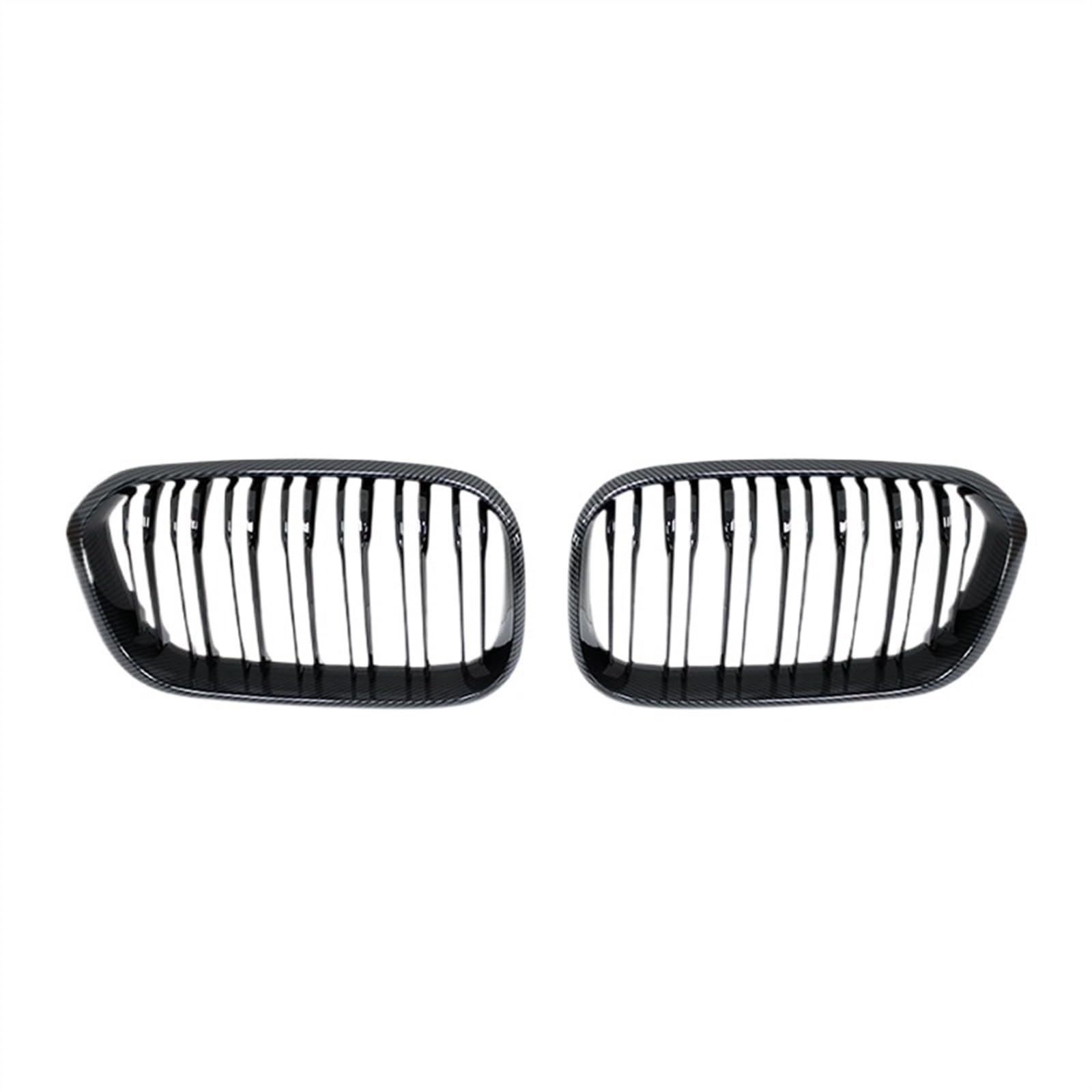 VNABIA Kompatibel Mit 1er F20 F21 2015 2016 2017 2018 2019 Doppellamellen-Ersatzgrill Auto-Frontstoßstangengitter Nieren-Renngrill Kühlergrill Doppelsteg(Double Line Carbon) von VNABIA