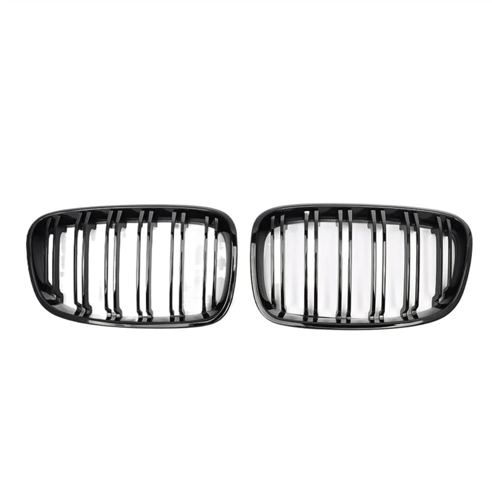 VNABIA Kompatibel Mit 1er F20 M140i 118d F21 2012 2013 2014 Front Diamonds Style Grille Zubehör Front Kühlergrills Ersetzen Kühlergrill Doppelsteg(Double-Gloss Black) von VNABIA