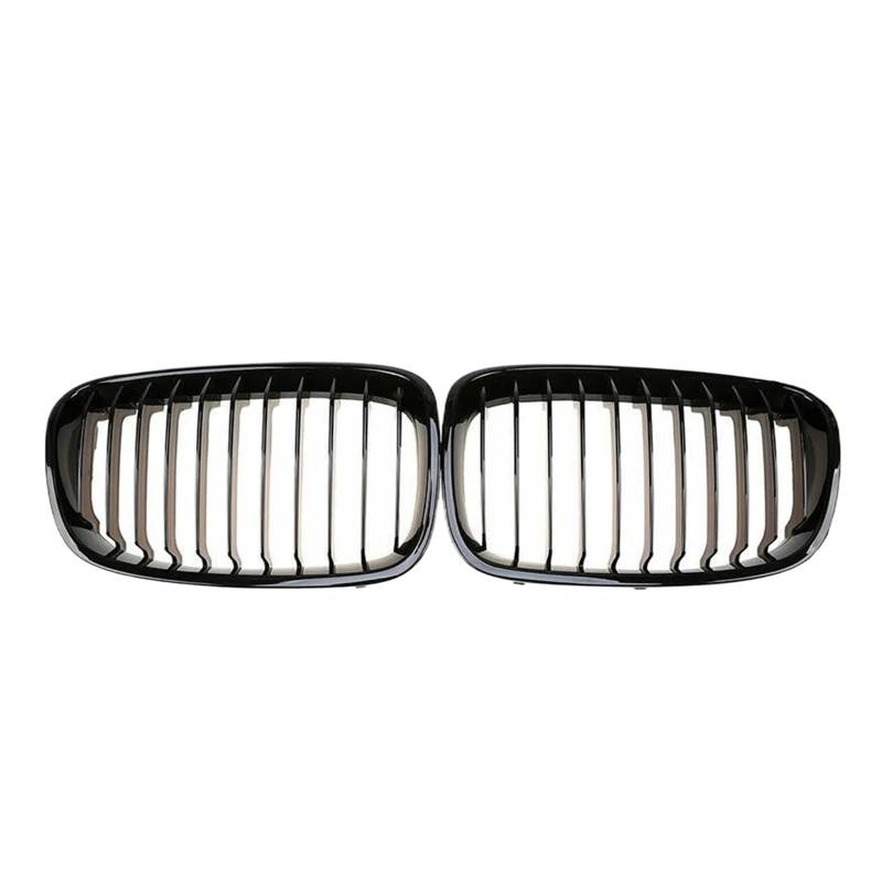 VNABIA Kompatibel Mit 1er F20 M140i 118d F21 2012 2013 2014 Front Diamonds Style Grille Zubehör Front Kühlergrills Ersetzen Kühlergrill Doppelsteg(Single-Gloss Black) von VNABIA