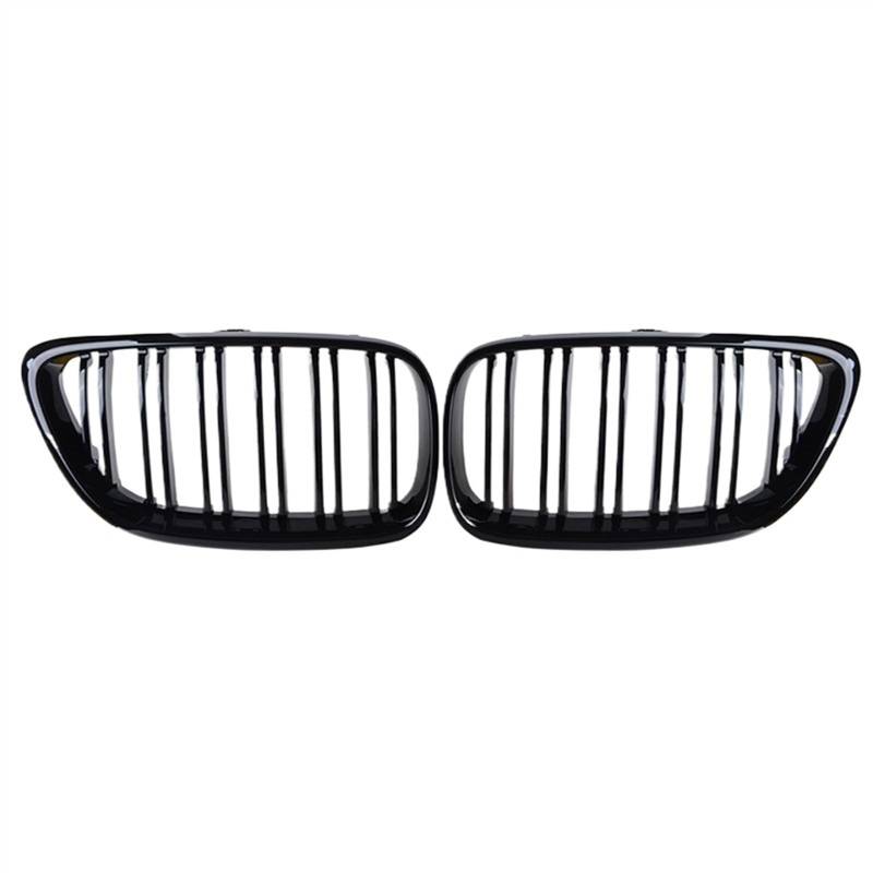 VNABIA Kompatibel Mit 2er F22 F23 F87 M2 2014 2015 2016 2017 2018 Frontstoßstange Nierengrill Schwarz Performance Style Grill Auto-Tuning Kühlergrill Doppelsteg(Glossy Black Dual) von VNABIA