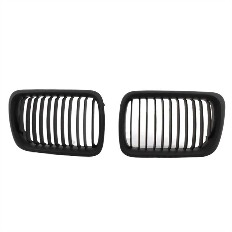 VNABIA Kompatibel Mit 3er E36 318i 323i 325i 320i 328i 1997 1998 1999 Front-Ersatzhaube Nierengrill Auto-Frontkühlergrill Kühlergrill Doppelsteg(Matte Black) von VNABIA