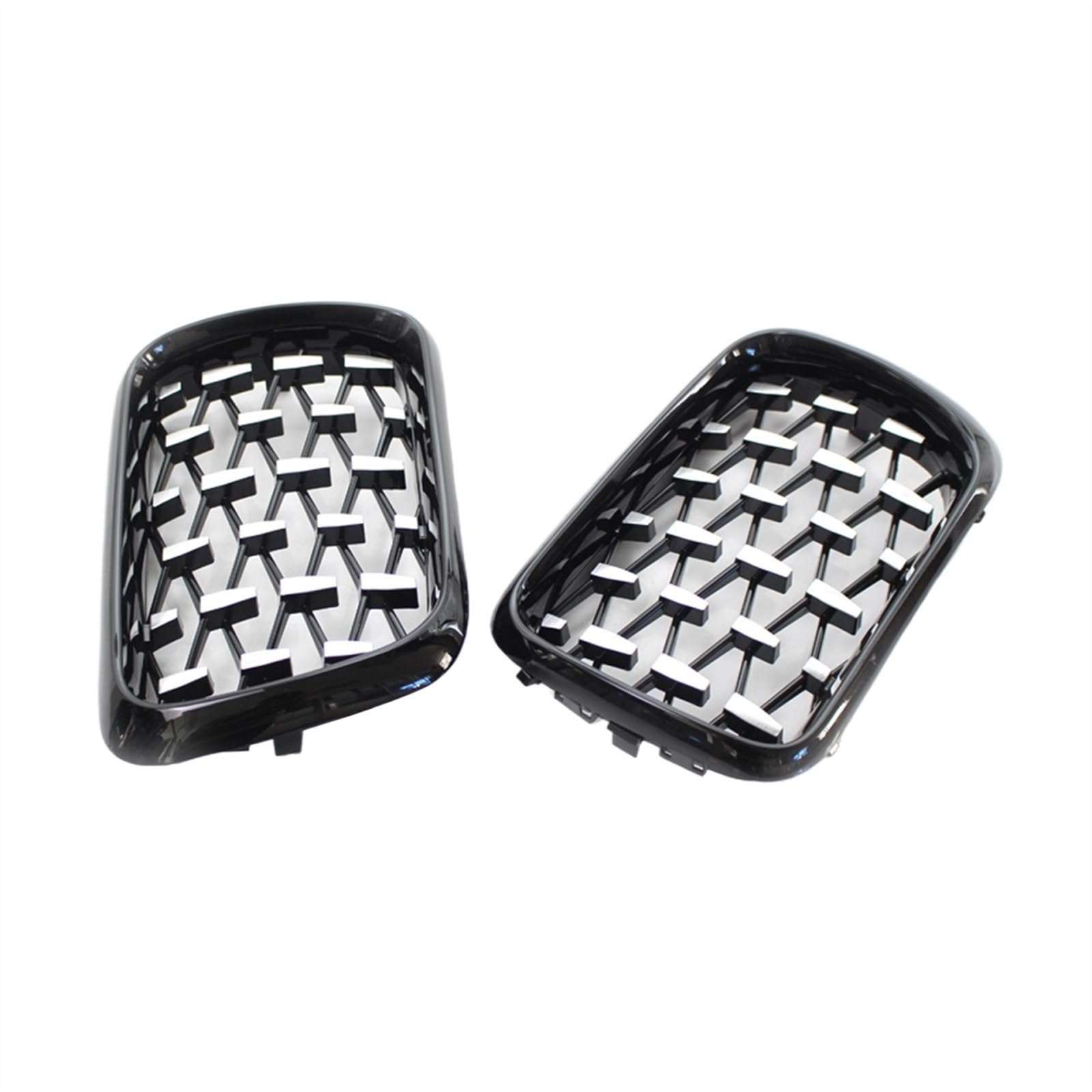 VNABIA Kompatibel Mit 3er E36 M3 1997 1998 1999 Auto-Frontnierengrill-Ersatz Auto-Frontstoßstangengrill OEM: 51138195151 51138195152 Kühlergrill Doppelsteg(Semi Electroplate) von VNABIA