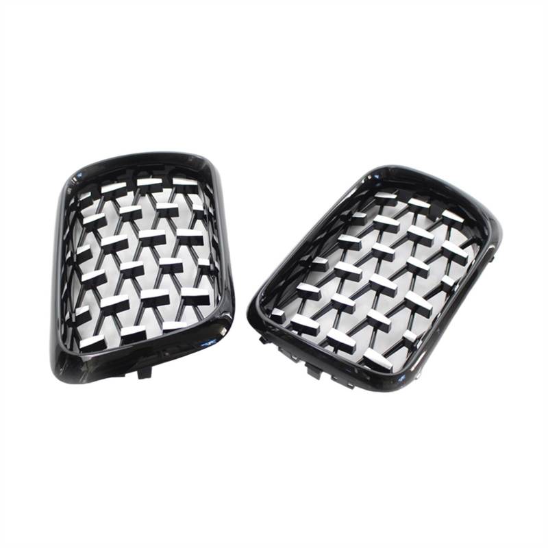 VNABIA Kompatibel Mit 3er E36 M3 1997 1998 1999 Auto-Frontnierengrill-Ersatz Auto-Frontstoßstangengrill OEM: 51138195151 51138195152 Kühlergrill Doppelsteg(Semi Electroplate) von VNABIA