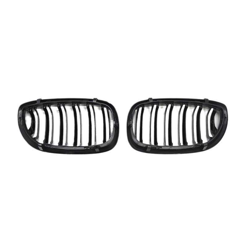 VNABIA Kompatibel Mit 3er E46 325Ci 330Ci LCI 2003 2004 2005 2006 Auto Glänzend Schwarzer Frontnieren-Doppellamellengrill OEM: 51137064317 Kühlergrill Doppelsteg von VNABIA