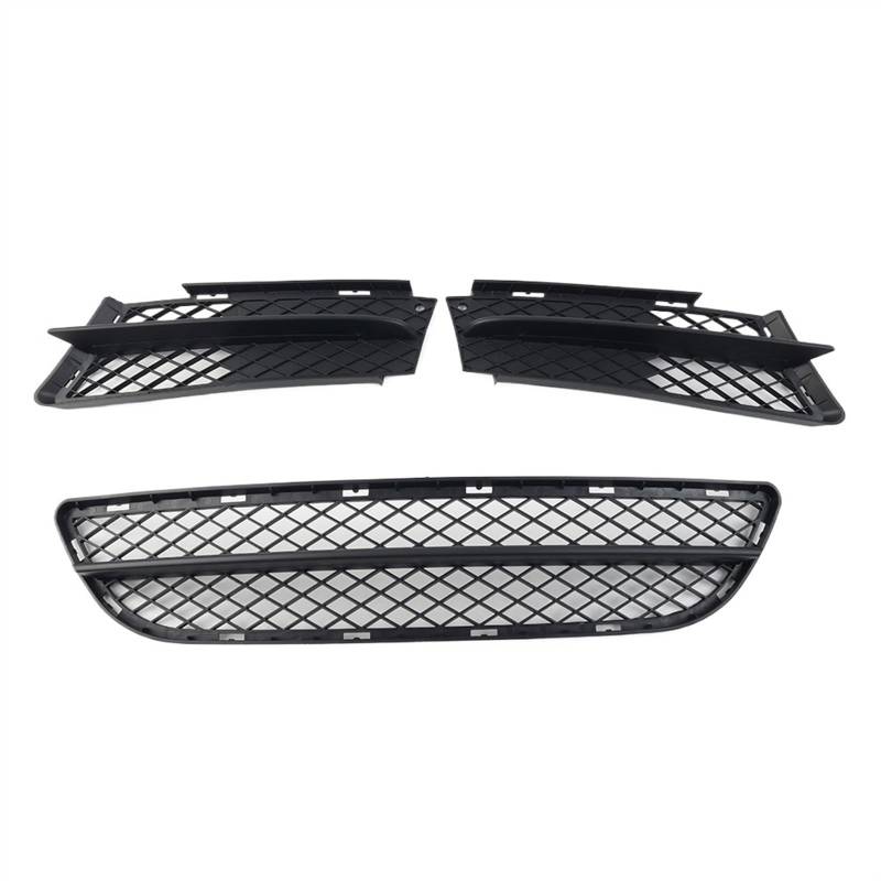 VNABIA Kompatibel Mit 3er E90 E91 325 328 330 2006 2007 2008 Schwarzes Auto-Front-Unterstoßstangengitter-Abdeckungsset Zubehörersatz Kühlergrill Doppelsteg von VNABIA