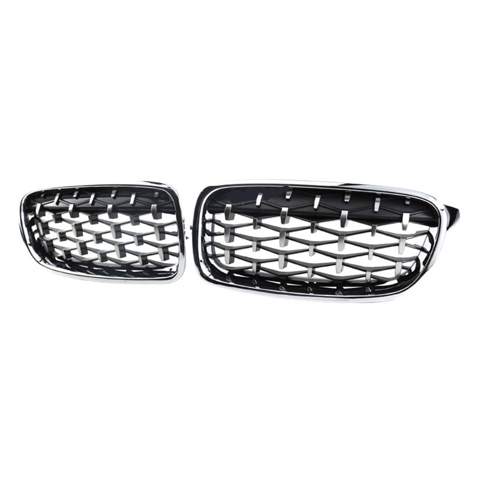 VNABIA Kompatibel Mit 3er F30 F31 F35 2011 2012 2013 2014 2015 2016 2017 2018 2019 Diamant-Frontstoßstangen-Nierengrill Doppellamelle Kühlergrill Doppelsteg(All Black) von VNABIA