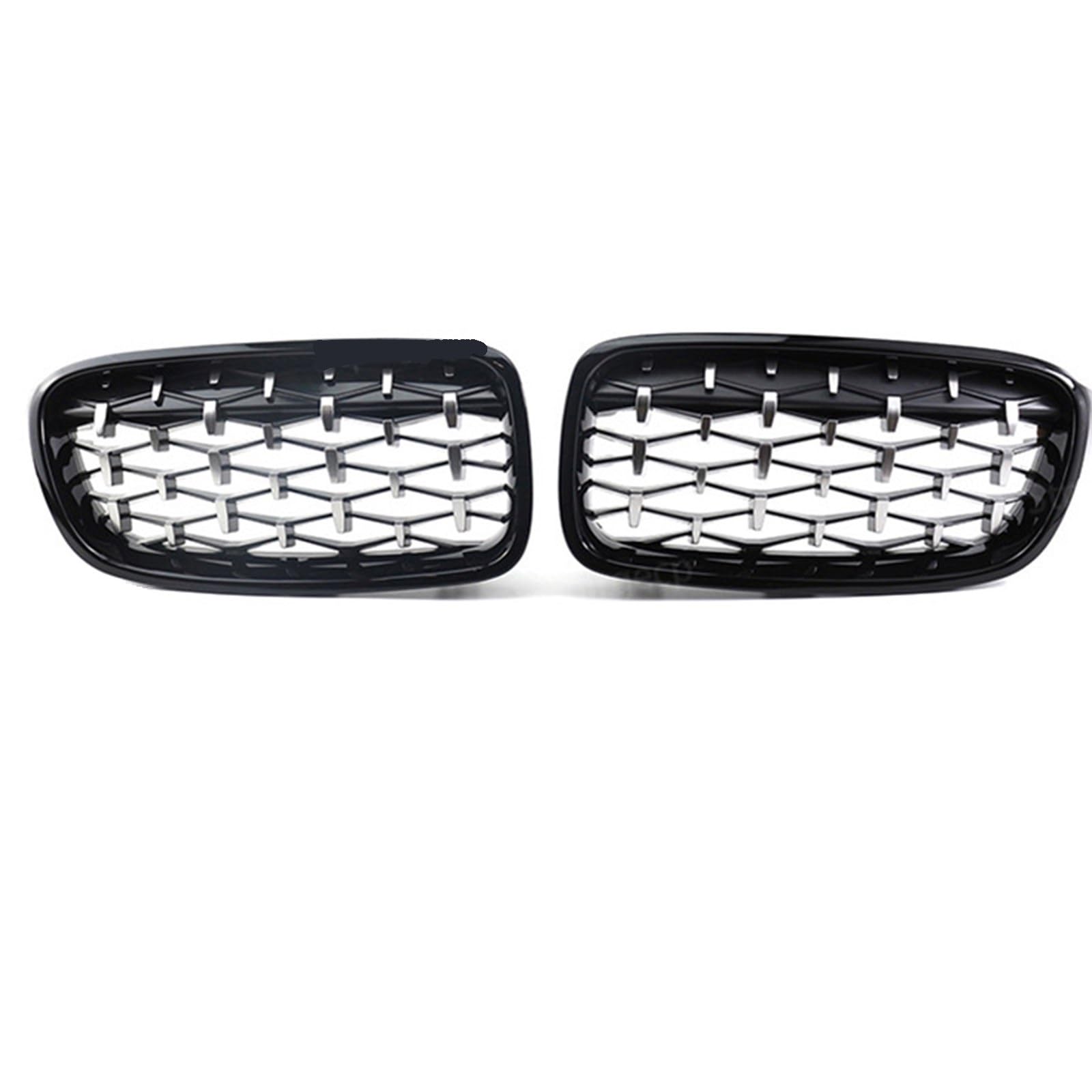 VNABIA Kompatibel Mit 3er F30 F31 F35 2011 2012 2013 2014 2015 2016 2017 2018 2019 Diamant-Frontstoßstangen-Nierengrill Doppellamelle Kühlergrill Doppelsteg(Sliver) von VNABIA