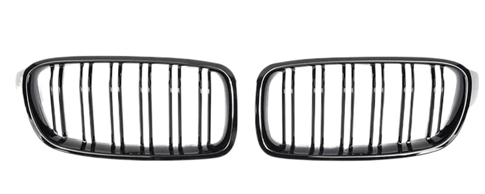 VNABIA Kompatibel Mit 3er F30 F31 F35 2012 2013 2014 2015 2016 2017 2018 2019 320i 325i Frontstoßstange Nierengrill Kühlergrillabdeckung Kühlergrill Doppelsteg(Glossy Black) von VNABIA