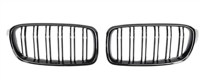 VNABIA Kompatibel Mit 3er F30 F31 F35 2012 2013 2014 2015 2016 2017 2018 2019 320i 325i Frontstoßstange Nierengrill Kühlergrillabdeckung Kühlergrill Doppelsteg(Glossy Black) von VNABIA