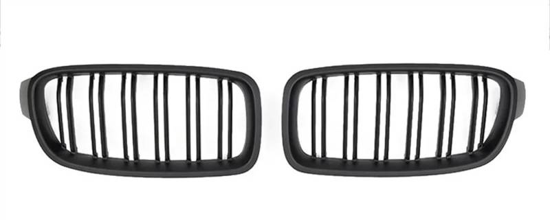 VNABIA Kompatibel Mit 3er F30 F31 F35 2012 2013 2014 2015 2016 2017 2018 2019 320i 325i Frontstoßstange Nierengrill Kühlergrillabdeckung Kühlergrill Doppelsteg(Matte Black) von VNABIA