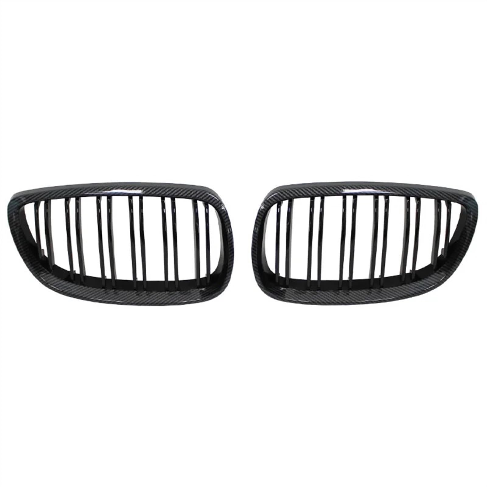 VNABIA Kompatibel Mit 3er M3 E92 E93 2008 2009 2010 2011 2012 2013 Doppelsteg-Nierengrill, Car-Styling, Renngitter, Ersatzteil Kühlergrill Doppelsteg(Carbon Fiber) von VNABIA