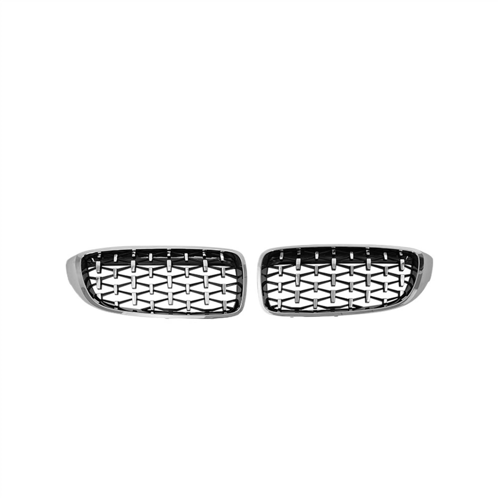VNABIA Kompatibel Mit 4er F32 F33 F36 F80 F82 425i 430i 440i 435i 2013 2014 2015 2016 2017 2018 Frontstoßstange Diamant-Nierengrill Kühlergrill Doppelsteg(Silver) von VNABIA