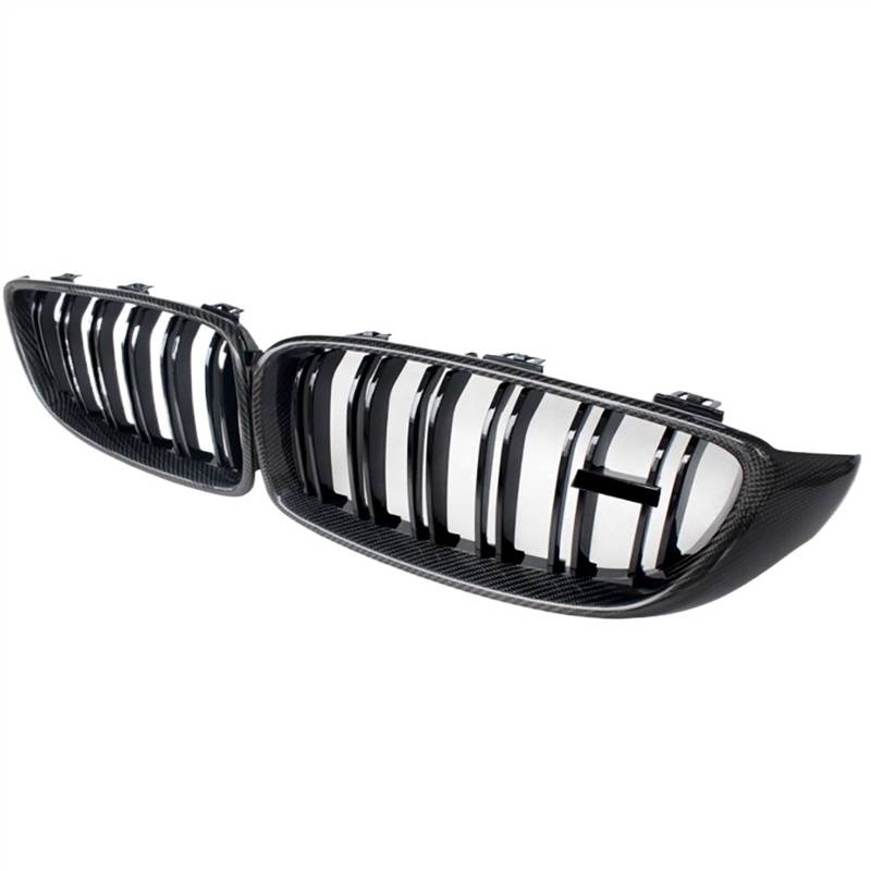 VNABIA Kompatibel Mit 4er F32 F33 F36 M3 M4 F80 F82 F83 2014 2015 2016 2017 2018 2019 2020 Auto Frontstoßstangengrill Mesh Nierengrill Kühlergrill Doppelsteg(Real Carbon Fiber) von VNABIA