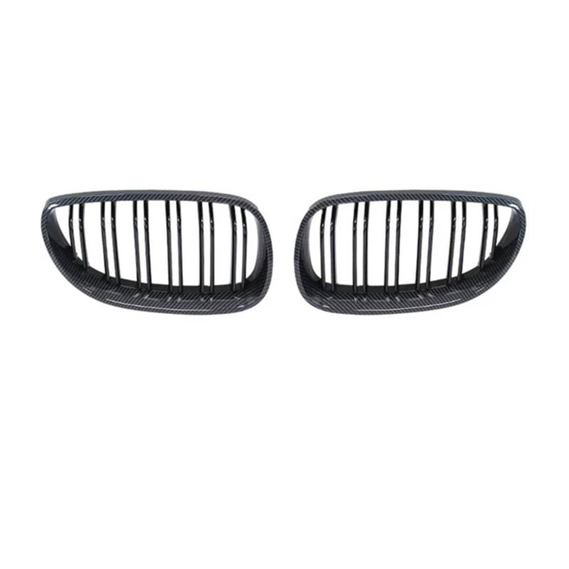 VNABIA Kompatibel Mit 5 Series E60 E61 Für M5 520i 523i 525i 528i 530i 535i 540i 520d 530d 2003 2004 2005 2006-2010 Auto Front Nierengrill Kühlergrill Doppelsteg(Double Line Carbon) von VNABIA