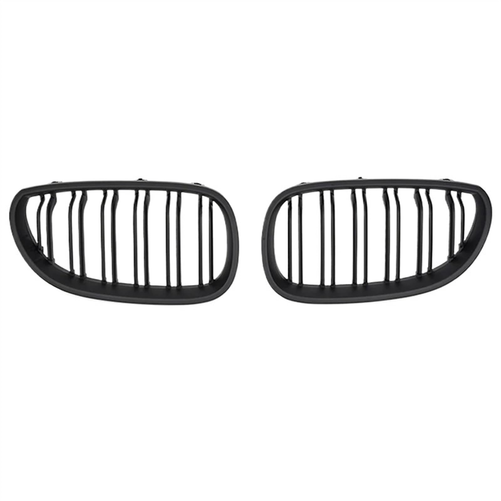 VNABIA Kompatibel Mit 5 Series E60 E61 Für M5 520i 545i 550i 535i 2003 2004 2005 2006 2007 2008 2009 2010 Auto Frontstoßstange Nierengrill Kühlergrill Doppelsteg(Matte Black) von VNABIA