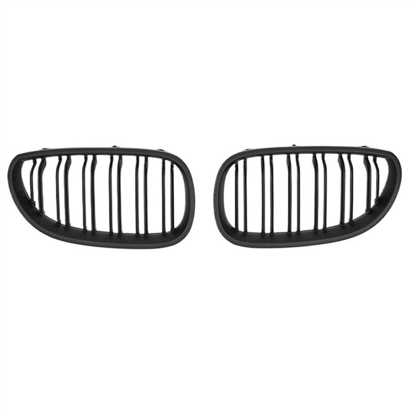 VNABIA Kompatibel Mit 5 Series E60 E61 Für M5 520i 545i 550i 535i 2003 2004 2005 2006 2007 2008 2009 2010 Auto Frontstoßstange Nierengrill Kühlergrill Doppelsteg(Matte Black) von VNABIA