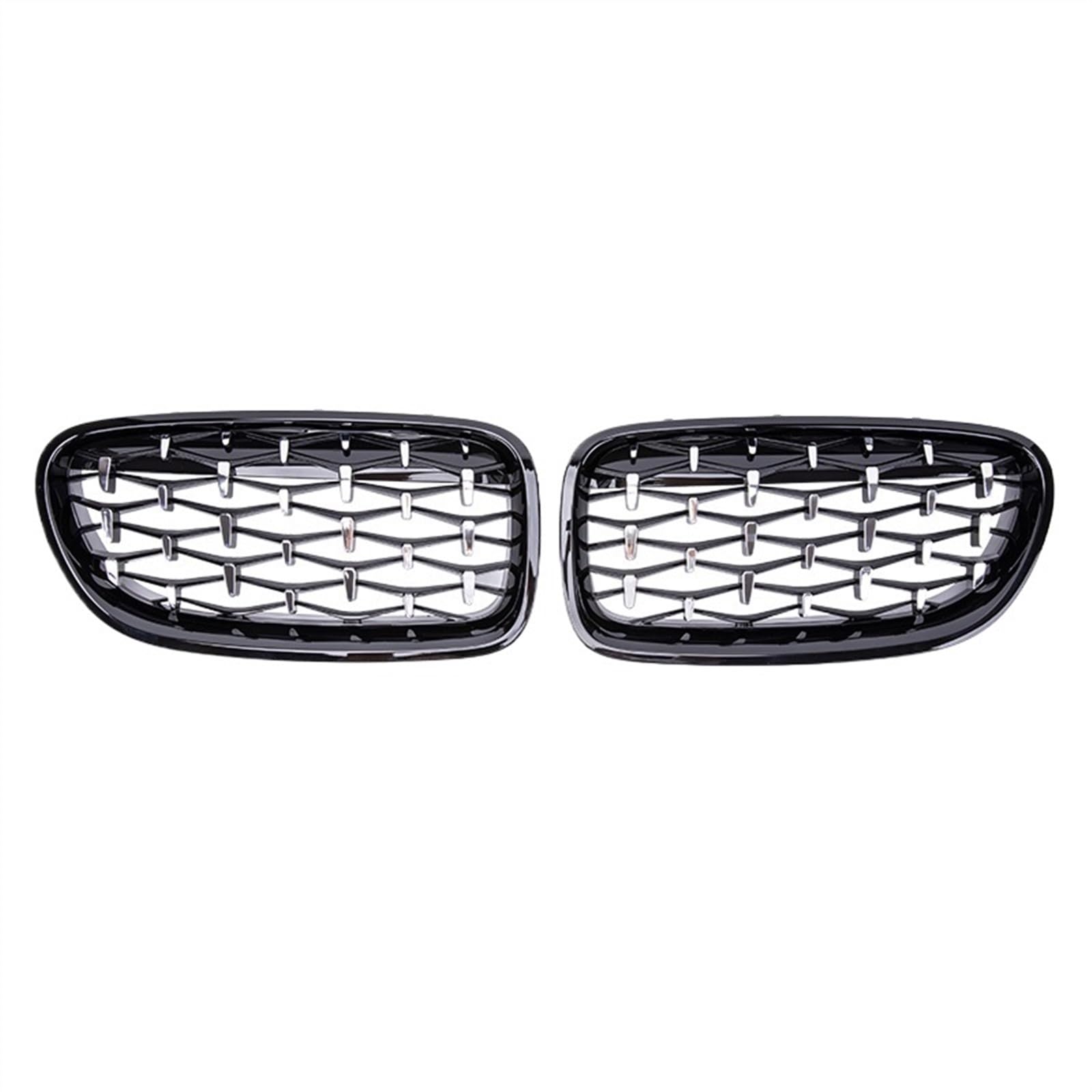 VNABIA Kompatibel Mit 5 Series F10 F11 F18 520 523 525 530i Für M5 2010 2011 2012 2013 2014 2015 2016 2017 Auto Front Nieren Stoßstange Gitter Kühlergrill Doppelsteg(Black and Silver) von VNABIA