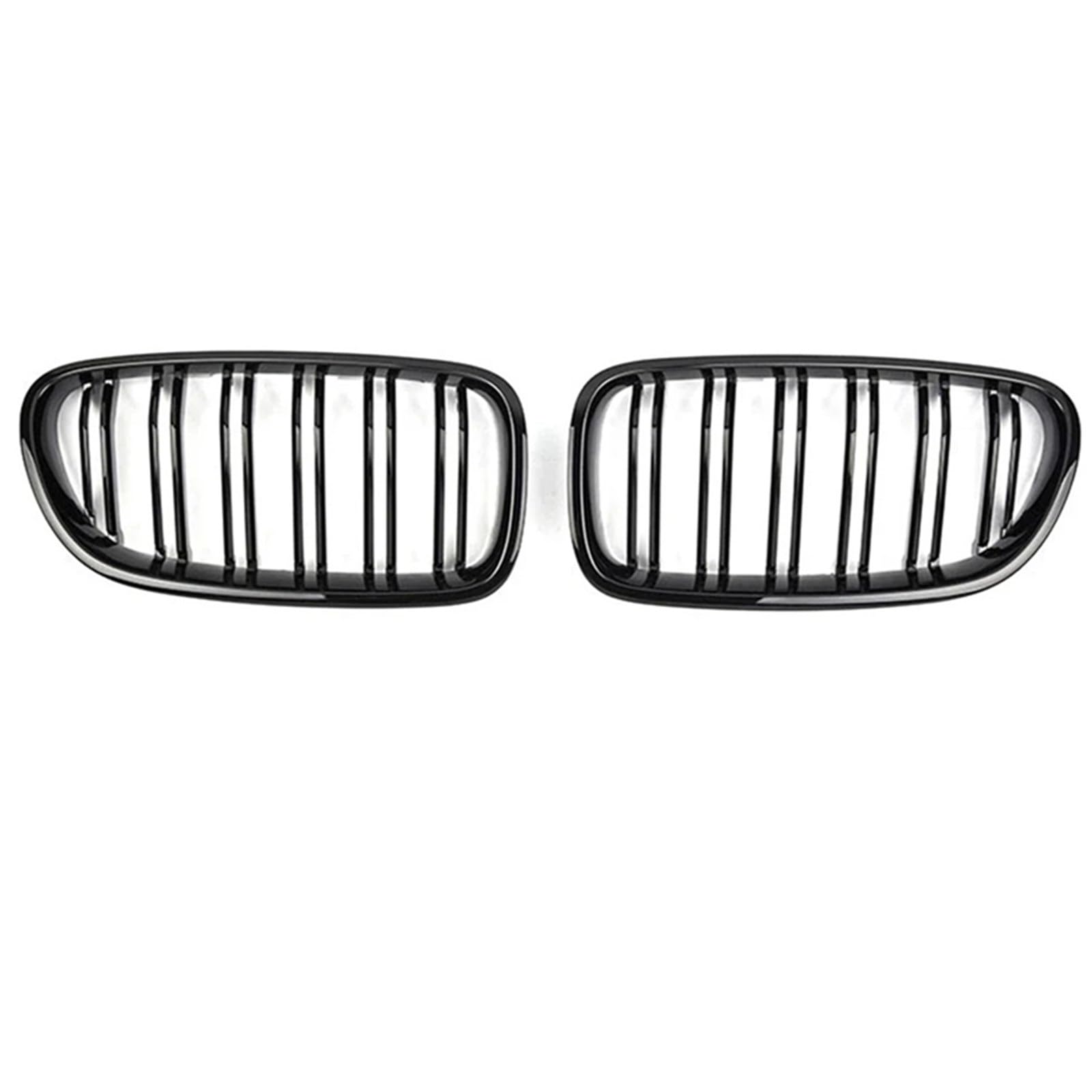 VNABIA Kompatibel Mit 5er F10 F11 F18 2010 2011 2012 2013 2014 2015 2016 2017 Autostil Hochglanzschwarz Frontnieren-Doppellamellengrill Kühlergrill Doppelsteg(Glossy Black) von VNABIA