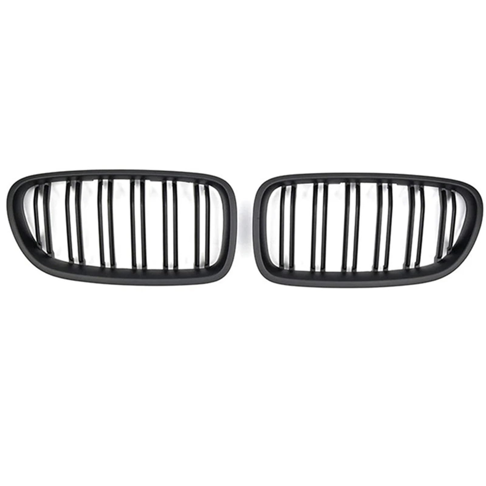 VNABIA Kompatibel Mit 5er F10 F11 F18 2010 2011 2012 2013 2014 2015 2016 2017 Autostil Hochglanzschwarz Frontnieren-Doppellamellengrill Kühlergrill Doppelsteg(Matte Black) von VNABIA