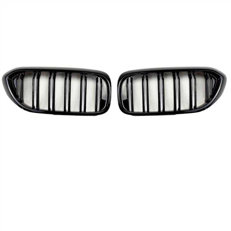 VNABIA Kompatibel Mit 5er Für M5 G30 G31 2017 2018 2019 2020 520i 530i 540i Frontstoßstangengrill Schwarz Glänzend Frontnierengrill Kühlergrill Doppelsteg von VNABIA