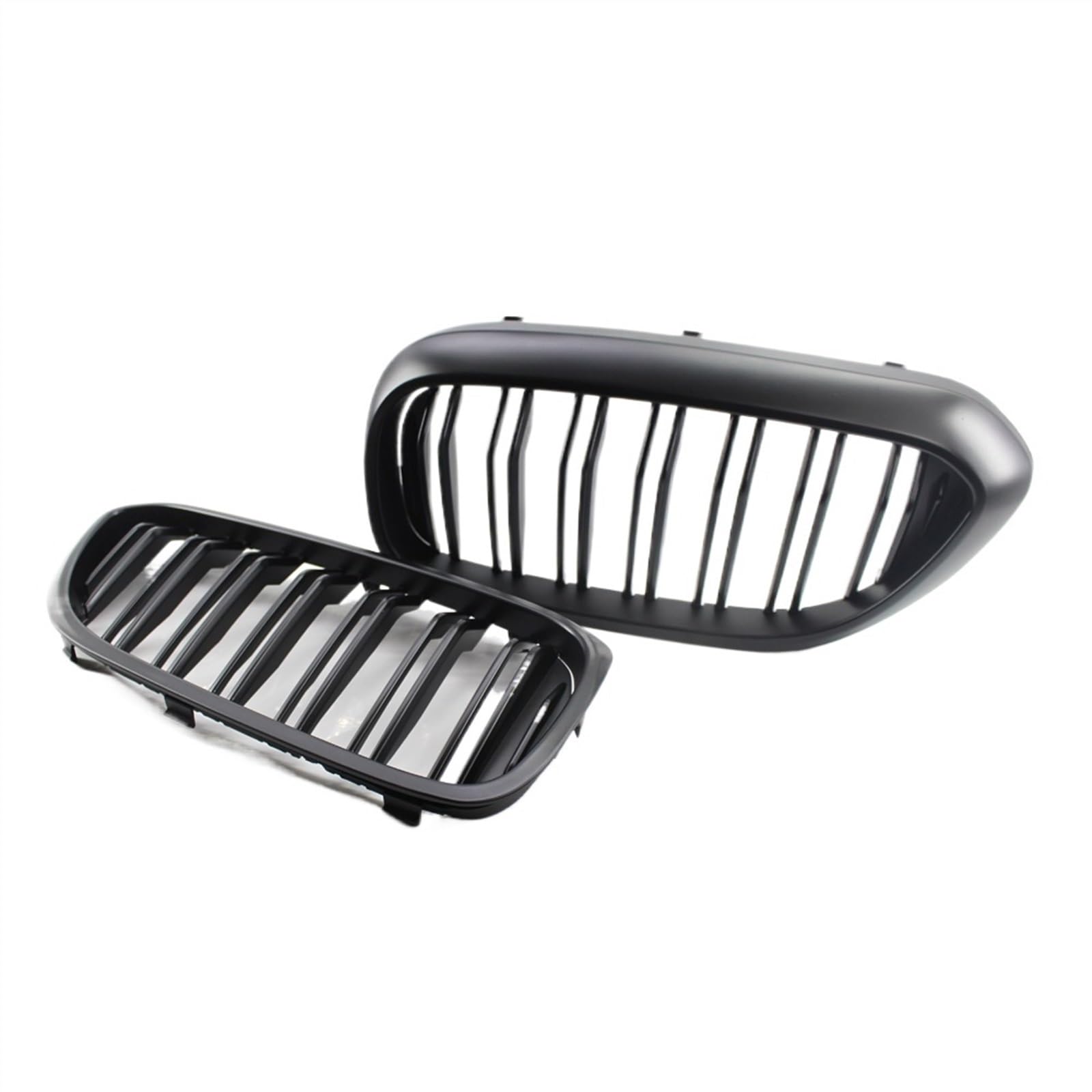 VNABIA Kompatibel Mit 5er G30 G31 520i 530i 540i Für M5 2017 2018 2019 2020 Doppellamellen-Nierengrill Frontstoßstange Renngrill Kühlergrill Doppelsteg(Matte Black) von VNABIA