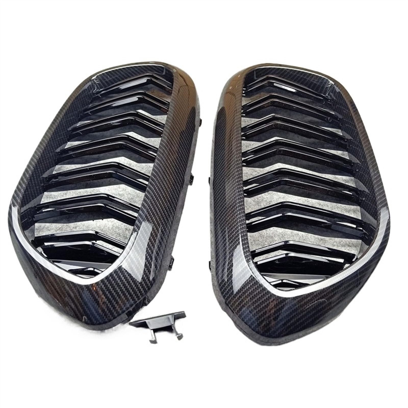 VNABIA Kompatibel Mit 5er G30 G31 Für M5 F90 520i 530i 540i 2018 2019 2020 2021 2022. Glänzend Schwarzer Carbon-Look, Auto-Stoßstangen-Frontgitter Kühlergrill Doppelsteg VNABIA Kompatibel Mit 5er G30 G31 Für M5 F90 520i 530i 540i 2018 2019 2020 2021 2022. Glänzend Schwarzer Carbon-Look, Auto-Stoßstangen-Frontgitter Kühlergrill Doppelsteg von VNABIA