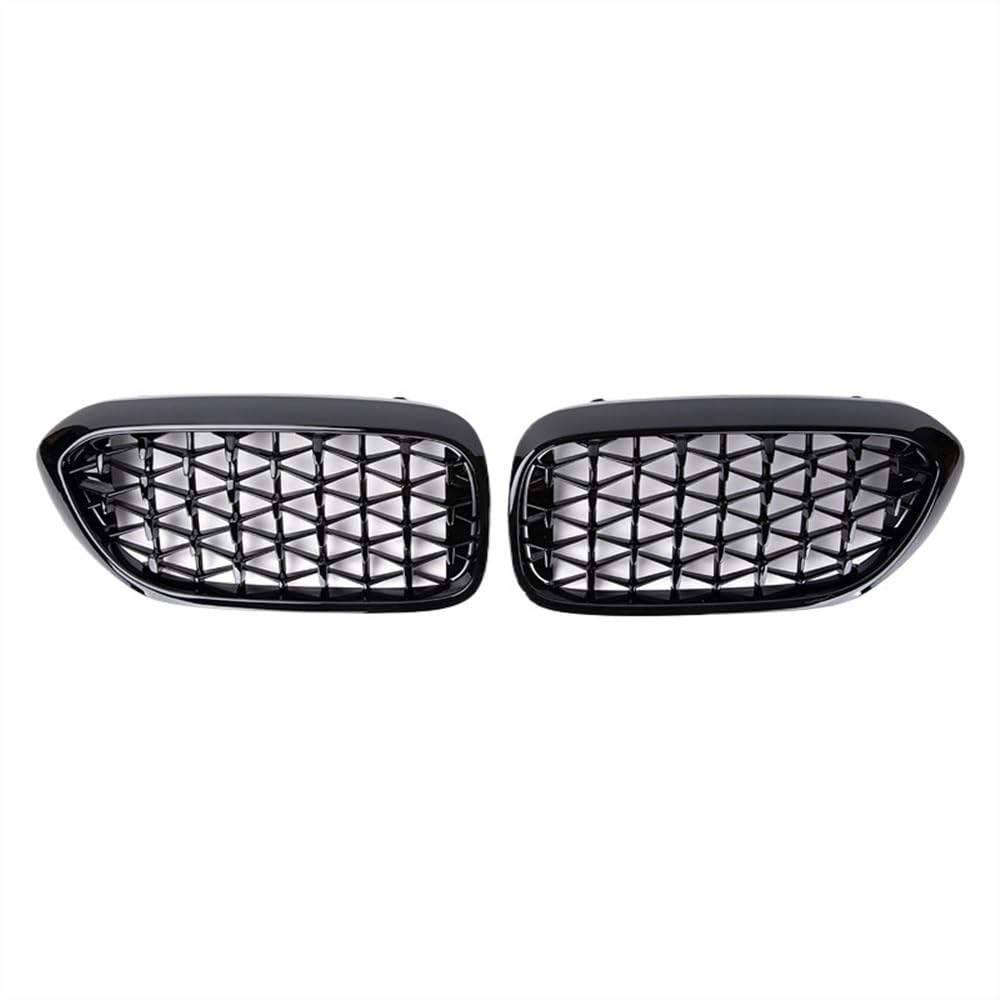 VNABIA Kompatibel Mit 5er G30 G31 G38 525i 528i 530i 540i 2017 2018 2019 2020 Auto Mitte Oben Doppelniere Kühlergrill Frontstoßstangengrill Kühlergrill Doppelsteg(Gloss Black) von VNABIA
