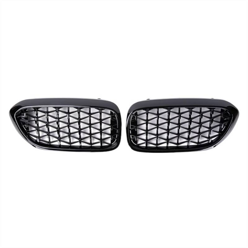 VNABIA Kompatibel Mit 5er G30 G31 G38 525i 528i 530i 540i 2017 2018 2019 2020 Auto Mitte Oben Doppelniere Kühlergrill Frontstoßstangengrill Kühlergrill Doppelsteg(Gloss Black) von VNABIA