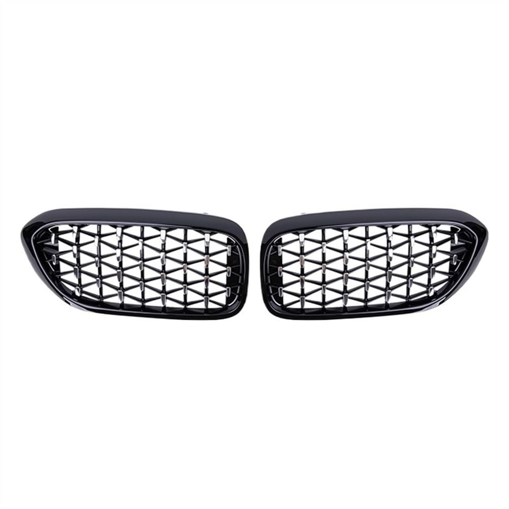 VNABIA Kompatibel Mit 5er G30 G31 G38 525i 528i 530i 540i 2017 2018 2019 2020 Auto Mitte Oben Doppelniere Kühlergrill Frontstoßstangengrill Kühlergrill Doppelsteg(Silver and Black) von VNABIA