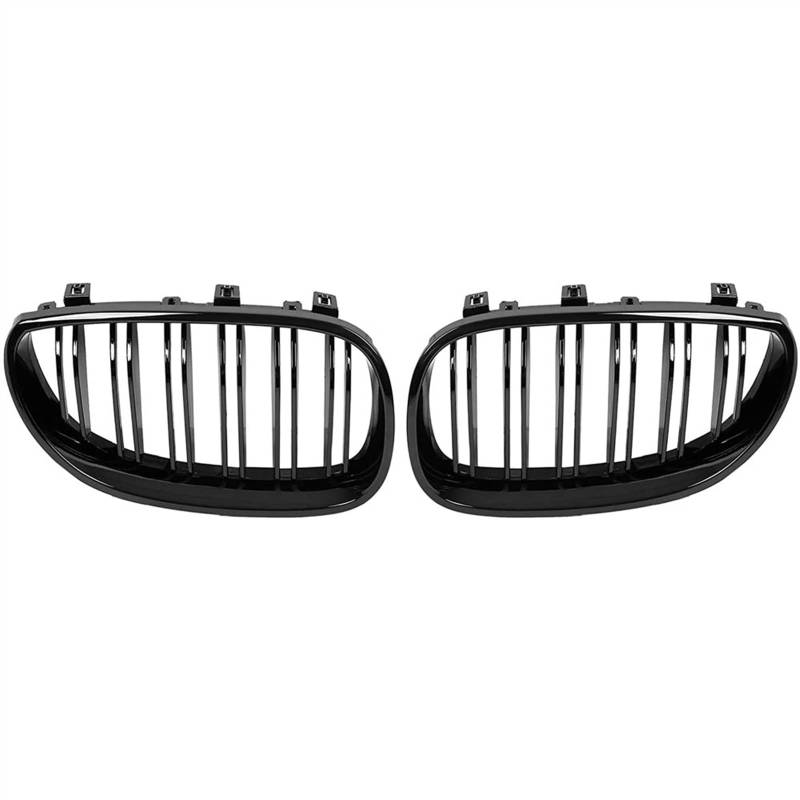 VNABIA Kompatibel Mit 5er-Reihe Für M5 E60 E61 525i 528i 530i 535i 540i 545i 550i 2004-2009 Auto-Doppellamellen-Frontstoßstangen-Nierengitter Kühlergrill Doppelsteg von VNABIA