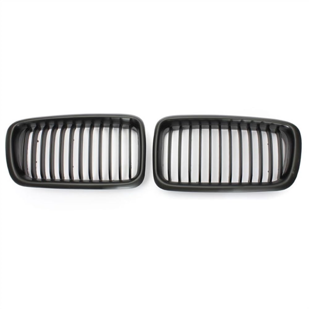 VNABIA Kompatibel Mit 7er E38 740i 740iL 750iL 1999 2000 2001 Auto Fronthaube Nierengrill Stoßstange Einzellamellengrill Ersatz Kühlergrill Doppelsteg(Matte Black) von VNABIA