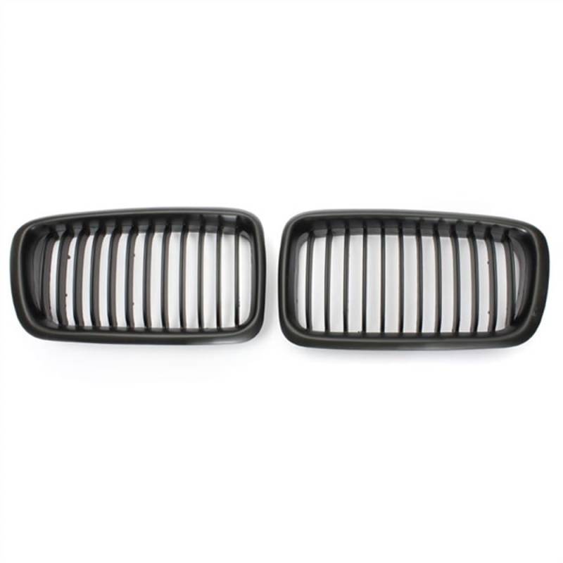VNABIA Kompatibel Mit 7er E38 740i 740iL 750iL 1999 2000 2001 Auto Fronthaube Nierengrill Stoßstange Einzellamellengrill Ersatz Kühlergrill Doppelsteg(Matte Black) von VNABIA