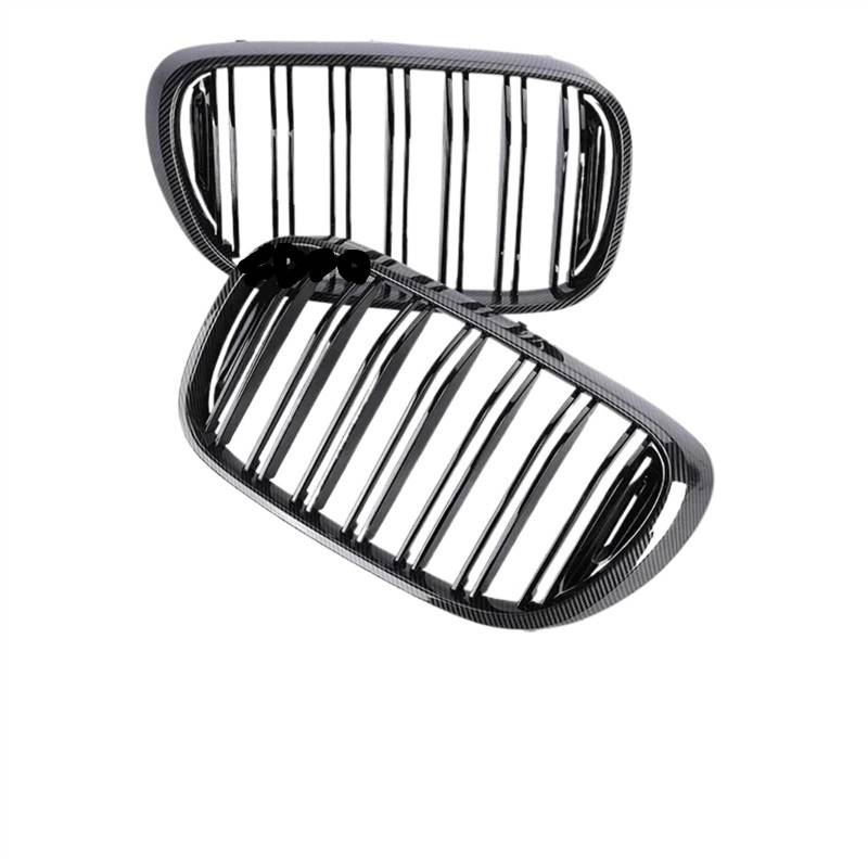 VNABIA Kompatibel Mit 7er G11 G12 2015 2016 2017 2018 2019 Auto Untere Ansaugung Frontstoßstange Nieren-Refting-Grill Renngitter Teile Kühlergrill Doppelsteg(Dual Carbon Look) von VNABIA