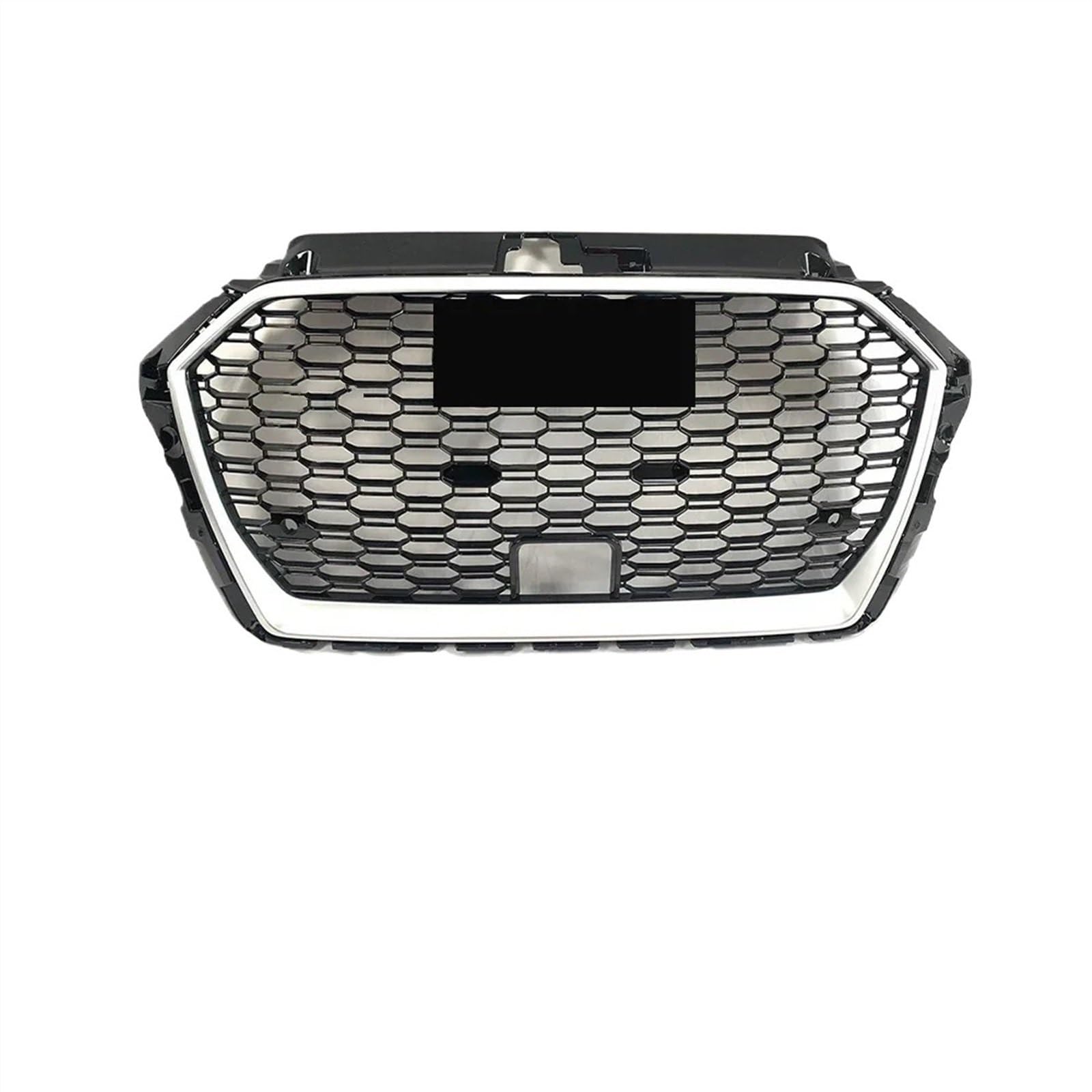 VNABIA Kompatibel Mit A3 8VPA 2017 2018 2019 Autostoßstangengitter Fronteinlassgitter Autofrontkühlergrill Ersatzzubehör Kühlergrill Doppelsteg(Silver Frame) von VNABIA
