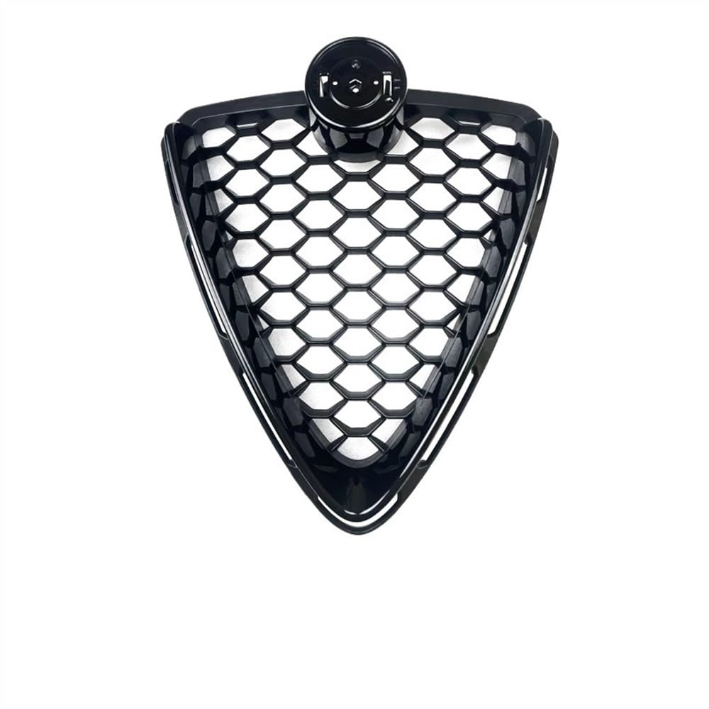 VNABIA Kompatibel Mit Alfa Für Romeo Für Stelvio 2017 2018 2019 2020 2021 2022 Auto Kopf Stoßstange Grille Montage Ersatz OEM:156121702 156144237 Kühlergrill Doppelsteg(Glossy Black) von VNABIA