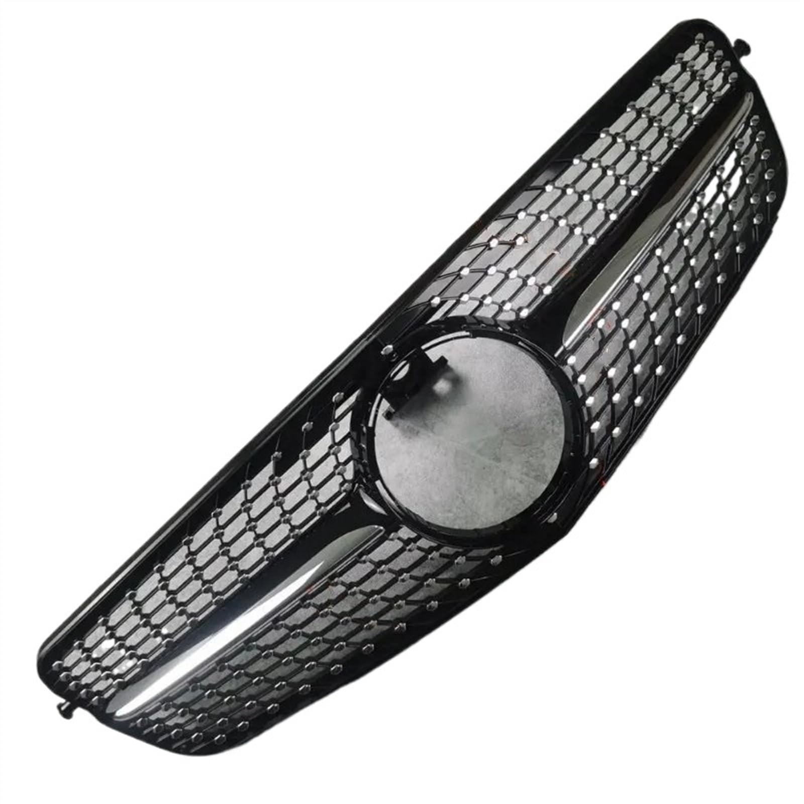 VNABIA Kompatibel Mit Benz Für C-Klasse W204 C250 C230 C300 C350 2007 2008 2009 2010 2011 2012 2013 2014 Auto Frontstoßstangengrill Bodykits Tuning Kühlergrill Doppelsteg(Black) von VNABIA