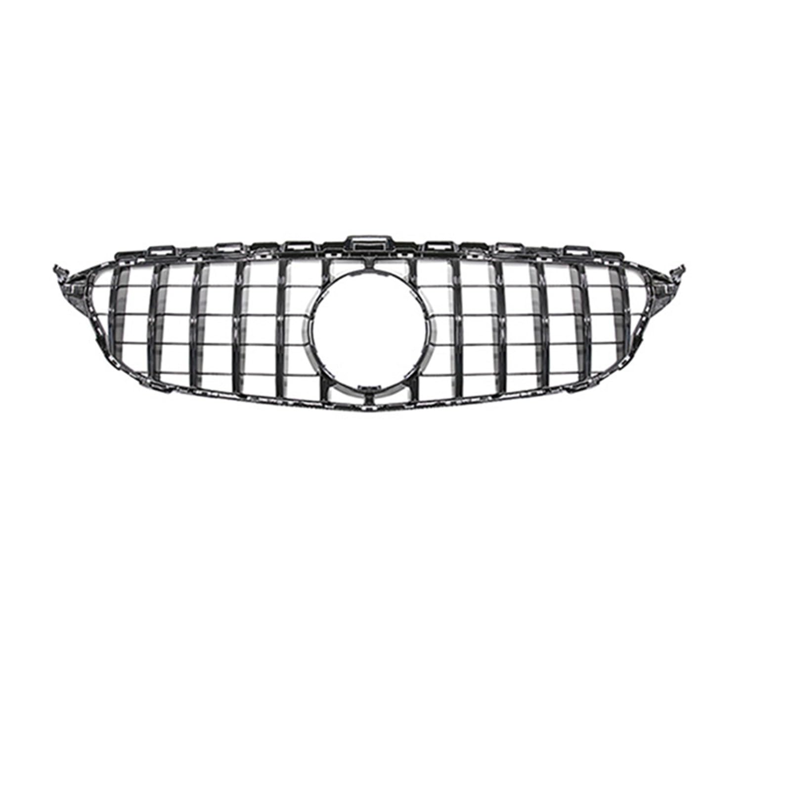 VNABIA Kompatibel Mit Benz Für C-Klasse W205 C180 C200 C220 C250 C43 2015 2016 2017 2018 Auto Frontstoßstange Racing Sports Grill Frontkühlergrill Kühlergrill Doppelsteg(Black) von VNABIA