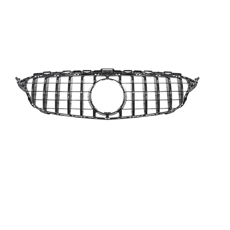 VNABIA Kompatibel Mit Benz Für C-Klasse W205 C180 C200 C220 C250 C43 2015 2016 2017 2018 Auto Frontstoßstange Racing Sports Grill Frontkühlergrill Kühlergrill Doppelsteg(Black) von VNABIA