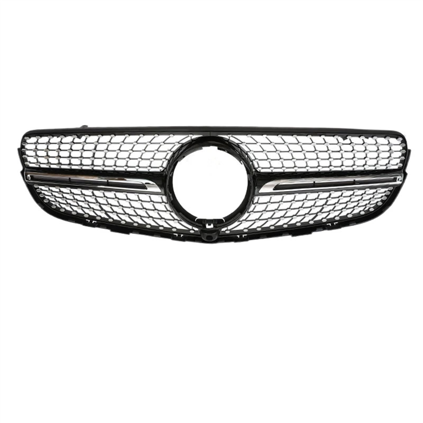 VNABIA Kompatibel Mit Benz Für GLC X253 C253 260 300 2015 2016 2017 2018 2019 Auto-Frontgrill Auto-Frontkühlergrill Ersatzzubehör Kühlergrill Doppelsteg(Black,with Hole) von VNABIA