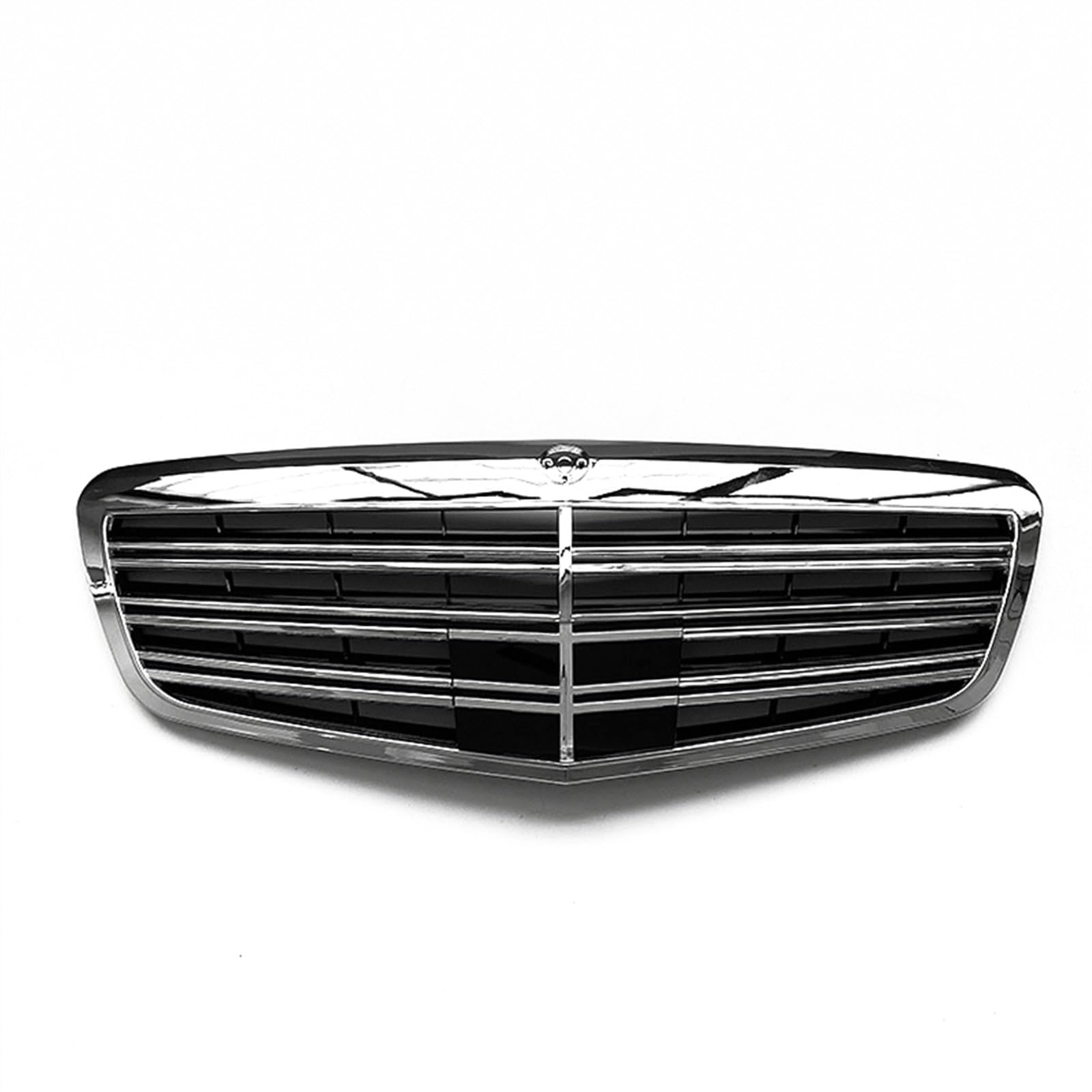 VNABIA Kompatibel Mit Benz Für S-Klasse W221 Für S350 S400 S450 S500 S550 S600 S65 2009 2010 2011 2012 2013 Facelift Auto-Stoßstangengitter Vorne Einlassgitter Kühlergrill Doppelsteg(Silver) von VNABIA