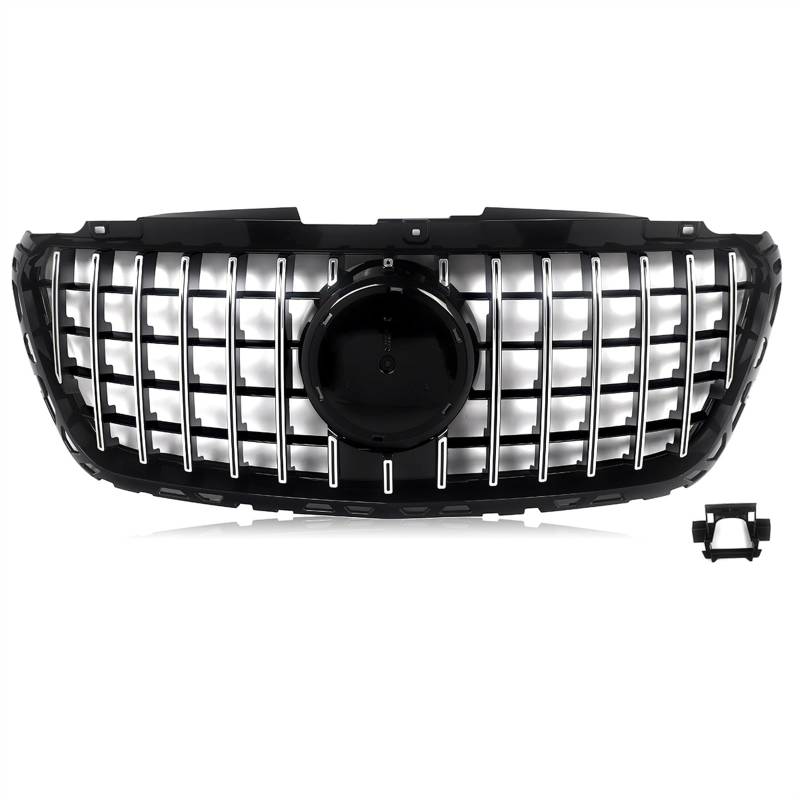 VNABIA Kompatibel Mit Benz Für Sprinter W907 W910 2018 2019 2020 2021 2022 2023. Frontgrill-Zierstreifen-Abdeckung, Auto-Frontstoßstangengrill-Ersatz Kühlergrill Doppelsteg von VNABIA