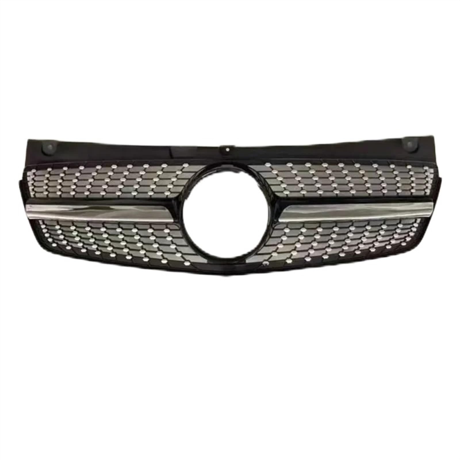 VNABIA Kompatibel Mit Benz Für Viano W639 2006 2007 2008 2009 2010 2011 2012 2013 2014 Front Facelift Mittelgrill Stoßstangengrill Ersatz Kühlergrill Doppelsteg(Black,2011-2014) von VNABIA