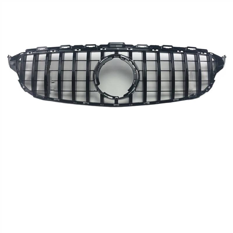 VNABIA Kompatibel Mit Benz W205 S205 C205 C260 C250 C180 C200 C300 2014 2015 2016 2017 2018 2019 2020 2021 Auto Frontstoßstangengrill Kühlergrill Doppelsteg(Black,2019-2021) von VNABIA